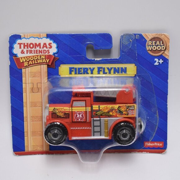 Fiery Flynn Fire Truck Thomas & Friends Wooden Railway Tank Train Fisher Price - Picture 1 of 12